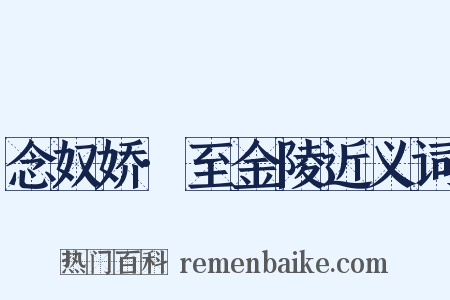 念奴娇·至金陵近义词是什么意思的图片